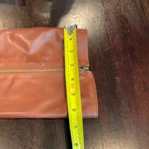 F.O.T.W Brown leather boots, wedge heel size 7.